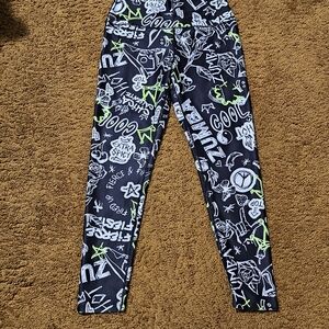 Zumba Fitness Black and White Graphic Leggings